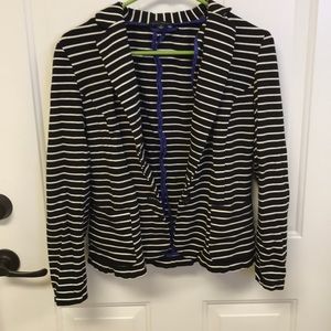 Black and White Striped Blazer Size 2